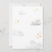 Wir sind über der Mond-Babydusche Einladung (Rückseite)