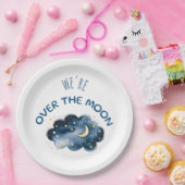 Wir sind über der Mond-Babydusche Pappteller (Party)