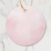 Wir sind über der Mond-Girl-Babydusche Geschenkanhänger (Rückseite)