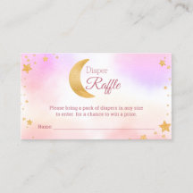 Wir sind über der Mond Girl Diaper Raffle Baby Dus