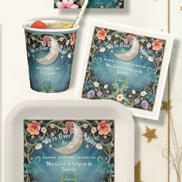 Wir sind über der Mond Girly Floral Girl Babydusch Serviette