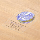 Wir sind über der Mond Lavendel Arch Babydusche Acryleinladungen (Ablage )