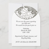 Wir sind über der Monddusche Einladung (Rückseite)