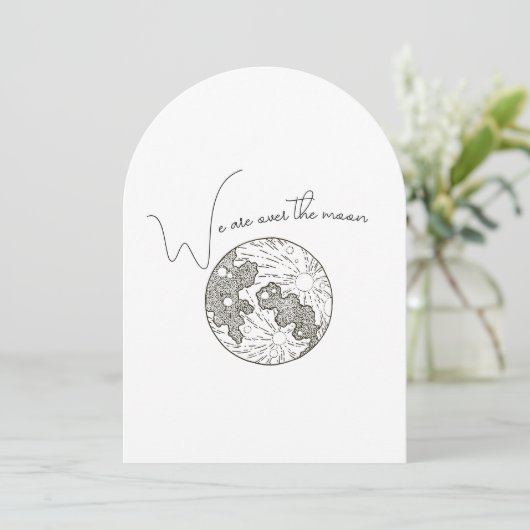 Wir sind über der Monddusche Einladung (Stehend Vorderseite)