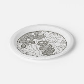 Wir sind über der Monddusche Pappteller (Schrägansicht)