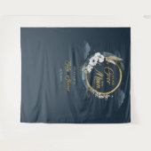 Wir sind über der Mondmarinade und den goldenen Mo Wandteppich (Vorderseite (Horizontal))