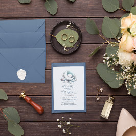 Wir sind über der Party Einladung der Babydusche