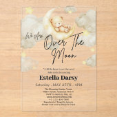 Wir sind über der Teddy Bear Baby Dusche Acryleinladungen (Vorderseite)