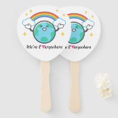 Wir sind überall ein rosa Dreieck Fächer (Vorne und Hinten)