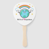 Wir sind überall ein rosa Dreieck Fächer (Rückseite)