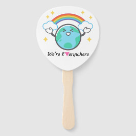 Wir sind überall ein rosa Dreieck Fächer