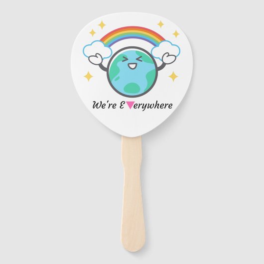 Wir sind überall ein rosa Dreieck Fächer (Vorderseite)