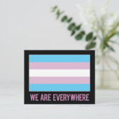 Wir sind überall Postkarte (Transgender) (Stehend Vorderseite)