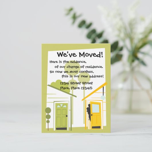 Wir sind umgezogen! ankündigung (Stehend Vorderseite)