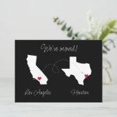 Wir sind umgezogen! Ankündigung des Staat zum Staa (Stehend Vorderseite)