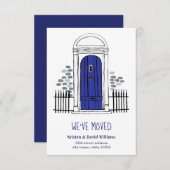 Wir sind umgezogen - Ankündigung über die Blaue Tü (Vorne/Hinten)