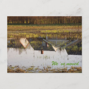 Wir sind umgezogen ankündigungspostkarte