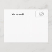 Wir sind umgezogen! ankündigungspostkarte (Rückseite)