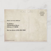 Wir sind umgezogen ankündigungspostkarte (Rückseite)