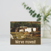 Wir sind umgezogen ankündigungspostkarte (Stehend Vorderseite)