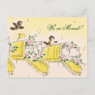 Wir sind umgezogen! ankündigungspostkarte