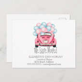 Wir sind umgezogen, Autos, neue Adresse Ankündigungspostkarte (Vorne/Hinten)