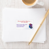 Wir sind umgezogen! Benutzerdefiniertes Red Canoe- Adressaufkleber (Insitu)