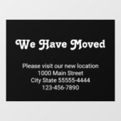 Wir sind umgezogen. Besuchen Sie bitte unseren neu Fensteraufkleber (Blatt)