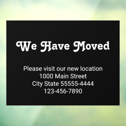 Wir sind umgezogen. Besuchen Sie bitte unseren neu Fensteraufkleber (Blatt 3)