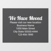 Wir sind umgezogen Bitte besuchen Sie unsere neue  Fensteraufkleber (Blatt)