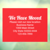 Wir sind umgezogen Bitte besuchen Sie unseren neue Fensteraufkleber (Blatt 3)