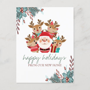 Wir sind umgezogen, Dealer, Weihnachtsmann Ankündigungspostkarte