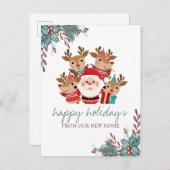 Wir sind umgezogen, Dealer, Weihnachtsmann Ankündigungspostkarte (Vorne/Hinten)