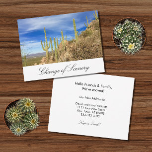 Wir sind umgezogen Desert Southwest Elegant Moving Ankündigung