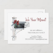 Wir sind umgezogen, die Kiefernbäume in der Mailbo Ankündigungspostkarte (Vorne/Hinten)