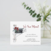 Wir sind umgezogen, die Kiefernbäume in der Mailbo Ankündigungspostkarte (Stehend Vorderseite)