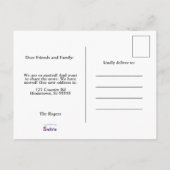 Wir sind umgezogen | Elegantes Red Brick House Zei Ankündigungspostkarte (Rückseite)