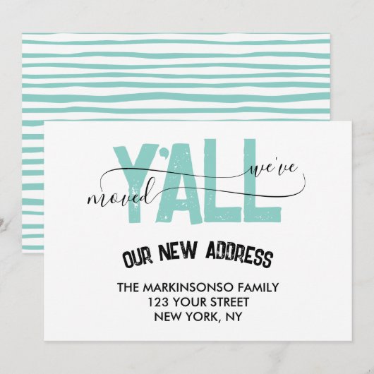 Wir sind umgezogen Eure Umzugsankündigung Einladung (Vorne/Hinten)