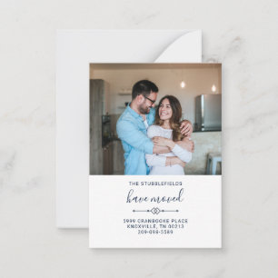 Wir sind umgezogen Familienfoto Umzugsankündigung Mitteilungskarte