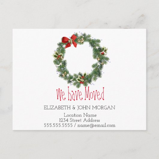 Wir sind umgezogen, Ferienkrieg, neue Adresse Ankündigungspostkarte (Vorderseite)