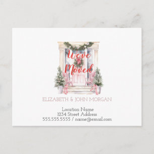 Wir sind umgezogen, Ferientür, neue Adresse Ankündigungspostkarte