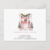 Wir sind umgezogen, Ferientür, neue Adresse Ankündigungspostkarte (Vorderseite)