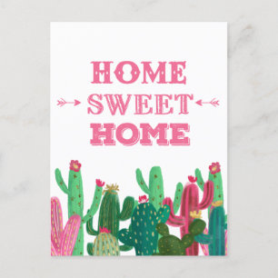 Wir sind umgezogen Grußkarte Home Sweet Home Postkarte