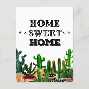 Wir sind umgezogen Grußkarte Home Sweet Home Postkarte