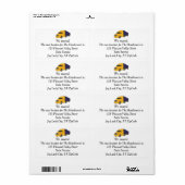 Wir sind umgezogen, LKW-Thema neue Adressetiketten (Vorne)