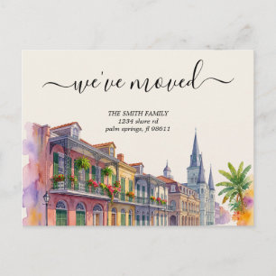 Wir sind umgezogen Louisiana LA New Orleans Umzug Postkarte