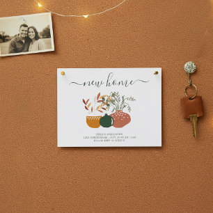 Wir sind umgezogen, neue Adressankündigungskarte Ankündigungspostkarte