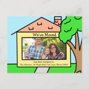Wir sind umgezogen   Neue Adressbenachrichtigungen Postkarte