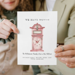 Wir sind umgezogen - neue Adresse I Heftbriefkaste Ankündigung