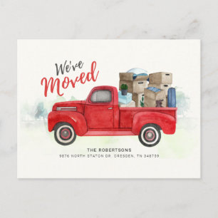 Wir sind umgezogen Neue Adresse Umzugsankündigung  Postkarte